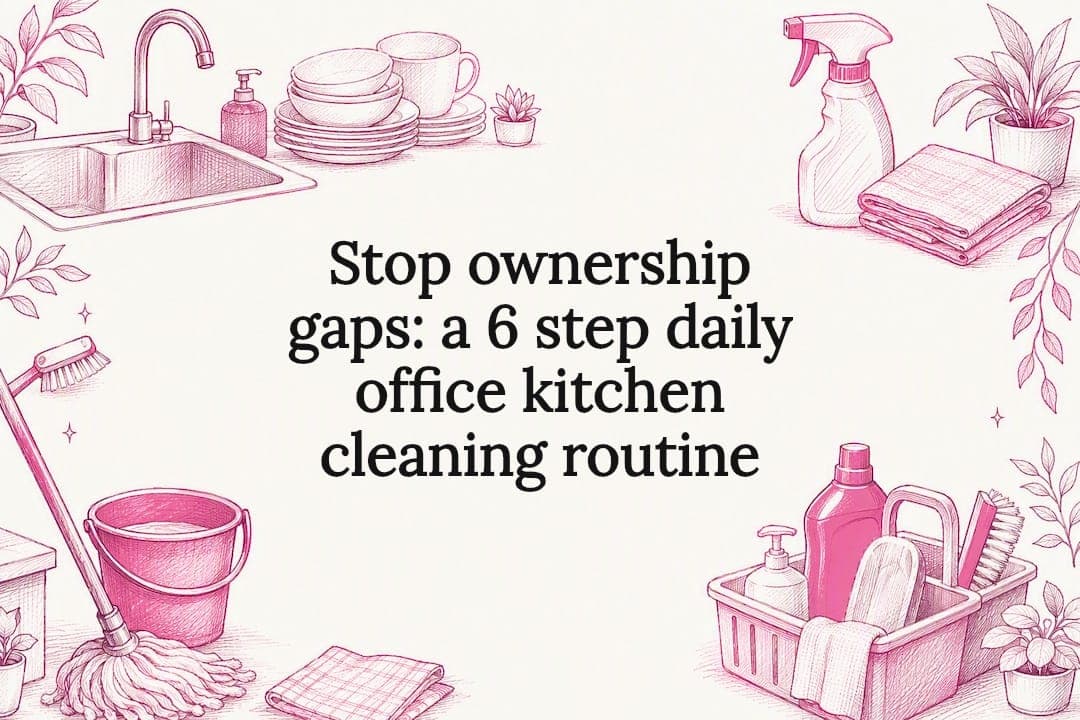Stop ownership gaps: a 6 step daily office kitchen cleaning routine