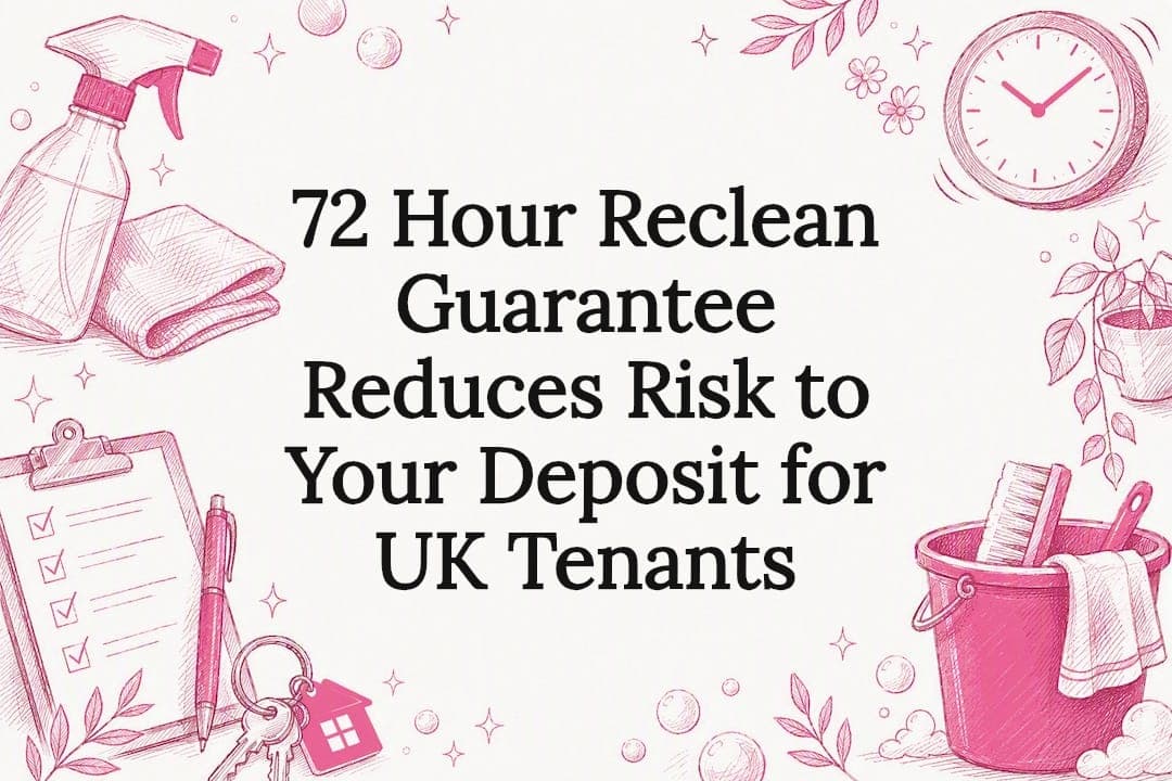 72 Hour Reclean Guarantee Reduces Risk to Your Deposit for UK Tenants