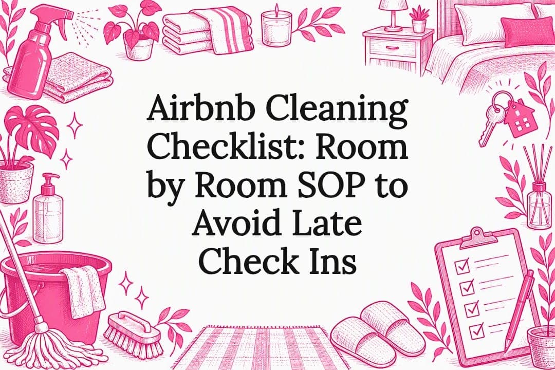 Airbnb Cleaning Checklist: Room by Room SOP to Avoid Late Check Ins