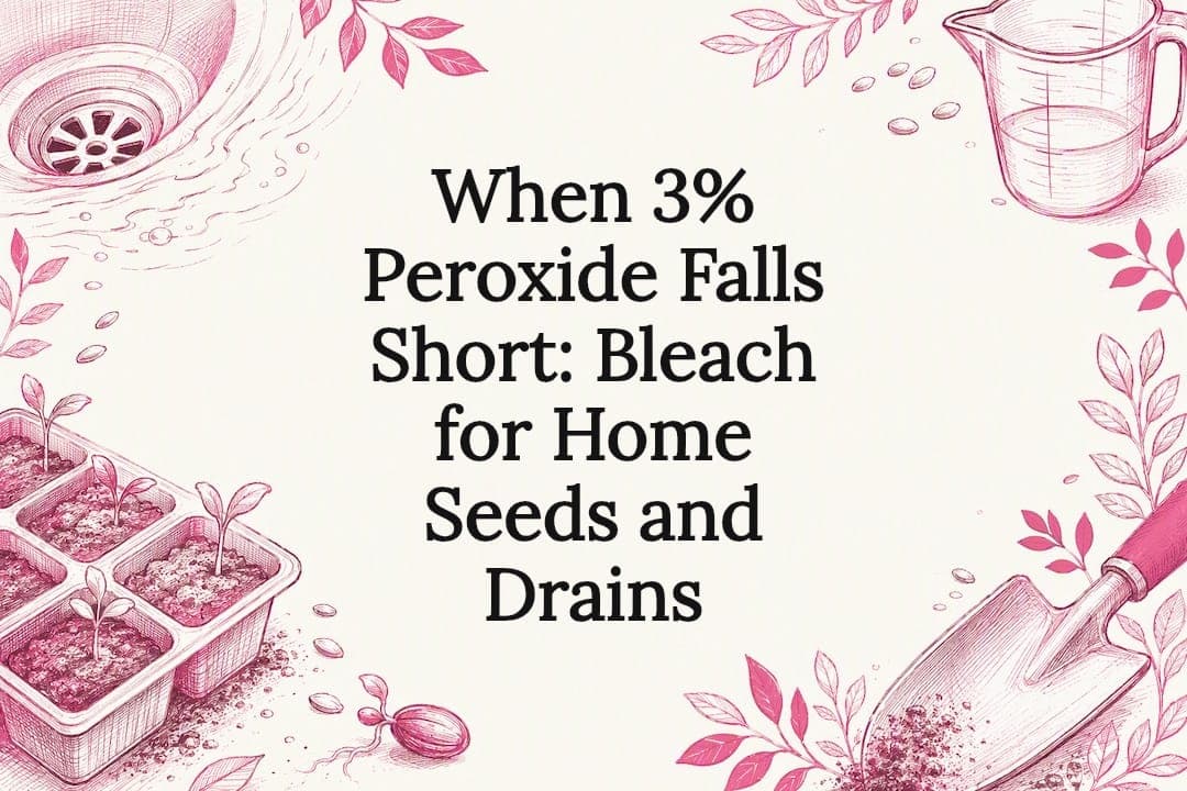 When 3% Peroxide Falls Short: Bleach for Home Seeds and Drains