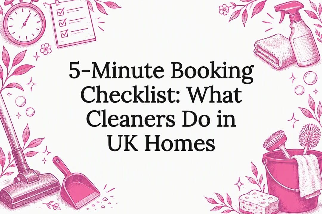 5-Minute Booking Checklist: What Cleaners Do in UK Homes