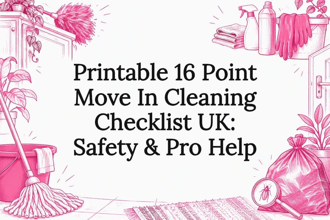 Printable 16 Point Move In Cleaning Checklist UK: Safety & Pro Help
