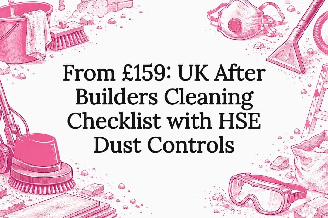 From £159: UK After Builders Cleaning Checklist with HSE Dust Controls