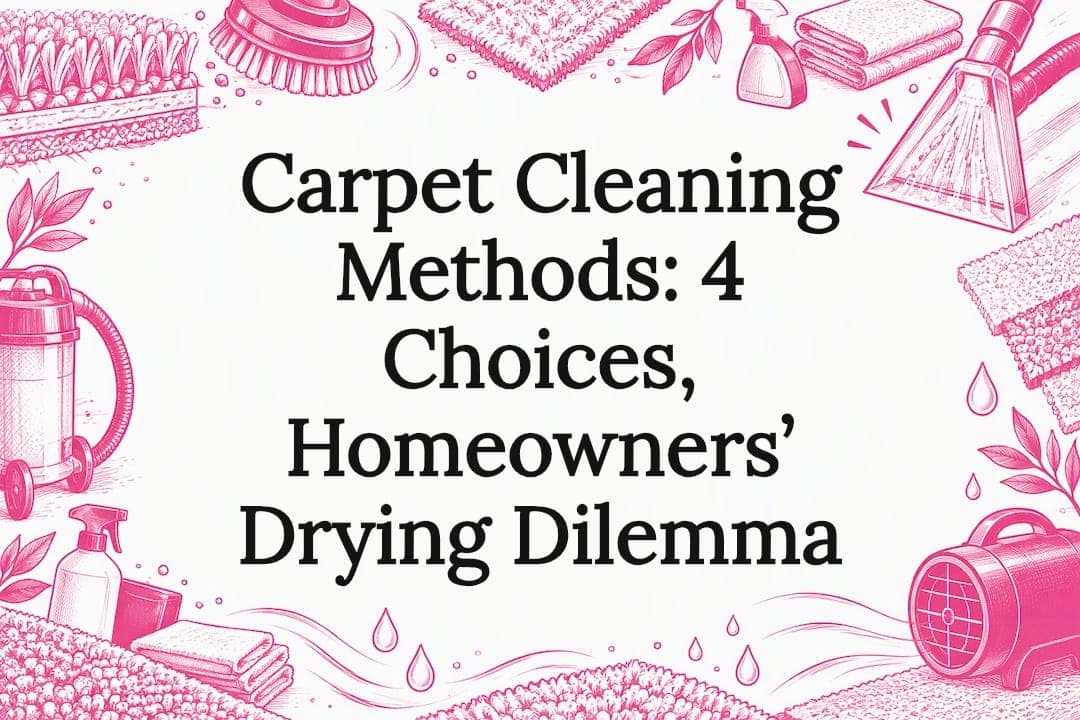 Carpet Cleaning Methods: 4 Choices, Homeowners’ Drying Dilemma